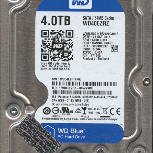 WD40EZRZ WCC4E 10:15 WESTERN DIGITAL 4TB