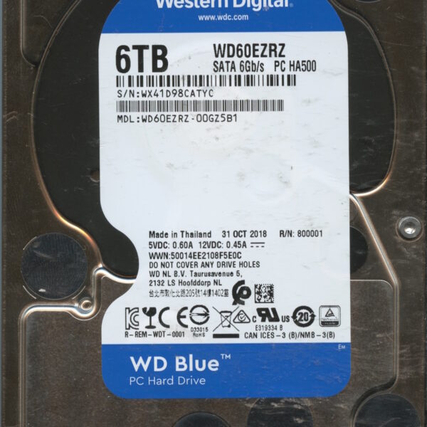 WD60EZRZ WX41D 10:18 WESTERN DIGITAL 6TB