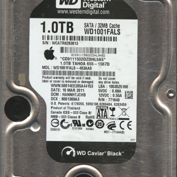 WD1001FALS WCATR 03:11 WESTERN DIGITAL 1TB