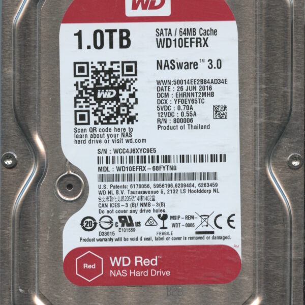 WD10EFRX WCC4J 06:16 WESTERN DIGITAL 1TB