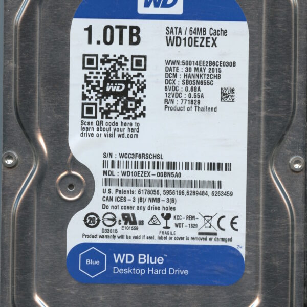 WD10EZEX WCC3F 05:15 WESTERN DIGITAL 1TB