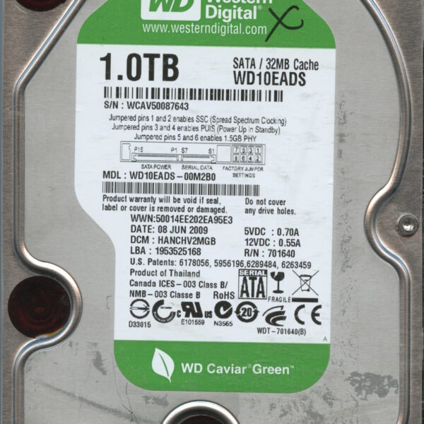 WD10EADS WCAV5 06:09 WESTERN DIGITAL 1TB