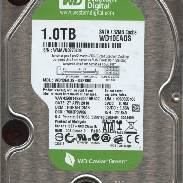 WD10EADS WMAVU 04:10 WESTERN DIGITAL 1TB