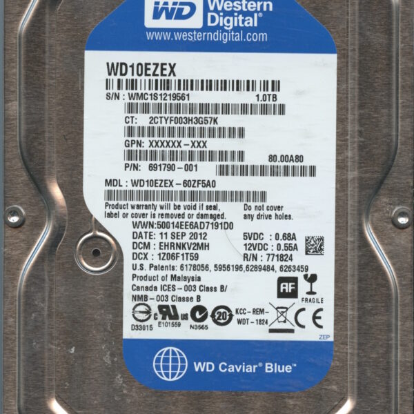 WD10EZEX WMC1S 0:12 WESTERN DIGITAL 1TB