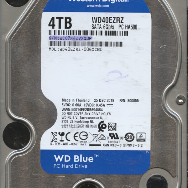 WD40EZRZ WCC7K 12:18 WESTERN DIGITAL 4TB