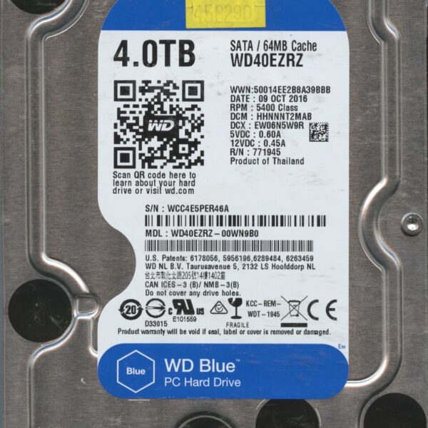 WD40EZRZ WCC4E 10:16 WESTERN DIGITAL 4TB