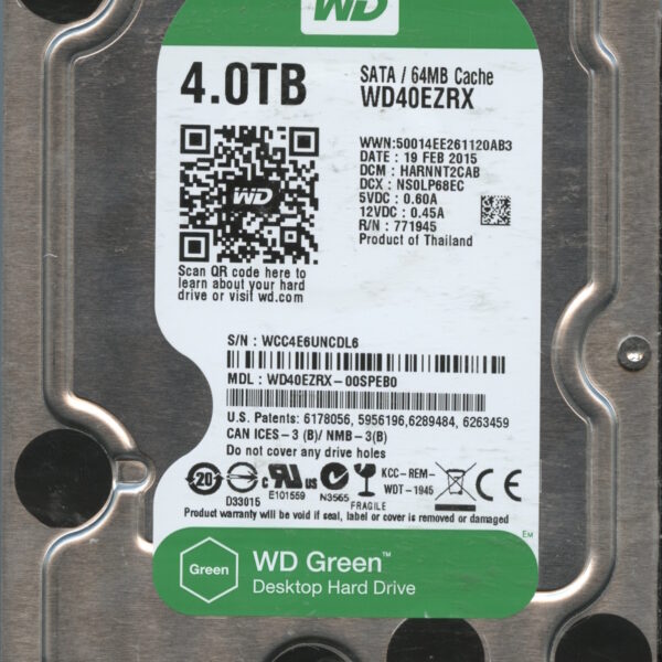 WD20EZRX WCC4E 02:15 WESTERN DIGITAL 4TB