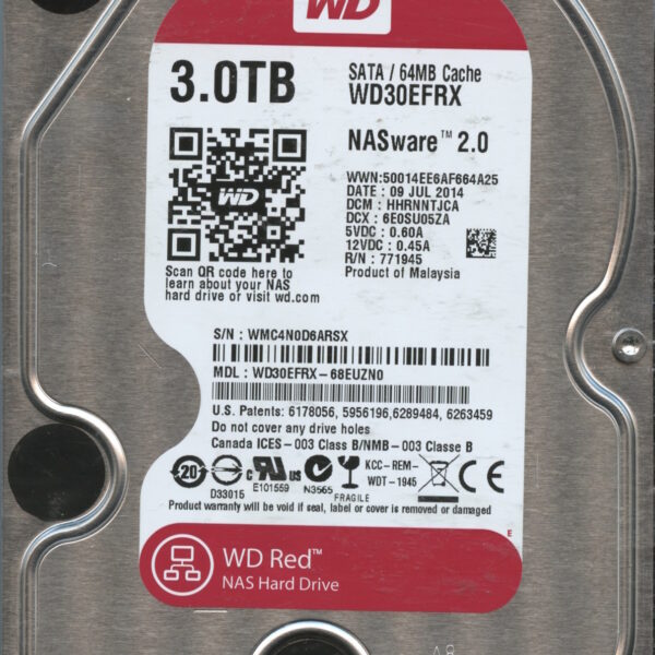 WD30EFRX WMC4N 07:14 WESTERN DIGITAL 3TB