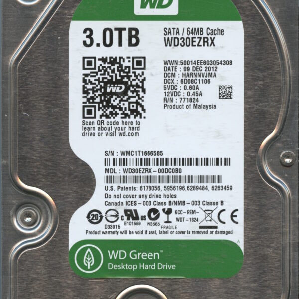 WD30EZRX WMC1T 12:12 WESTERN DIGITAL 3TB