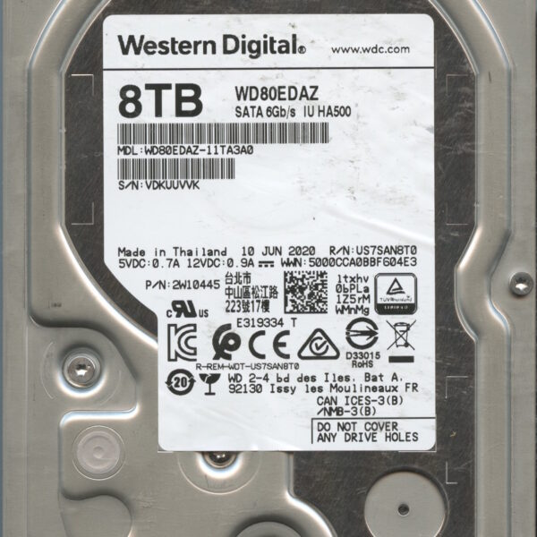 WD80EDAZ VDKUU 06:20 WESTERN DIGITAL 8TB