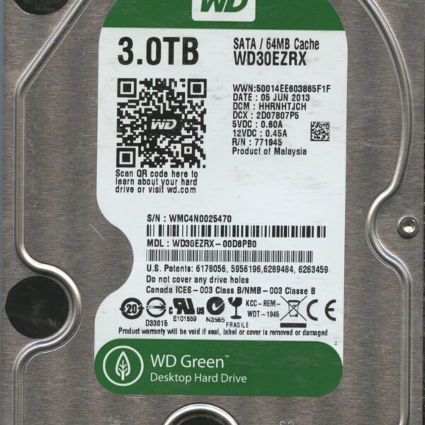 WD30EZRX WMC4N 06:13 WESTERN DIGITAL 3TB