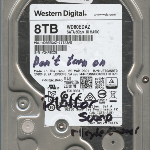 WD80EDAZ VGKPB 03:21 WESTERN DIGITAL 8TB