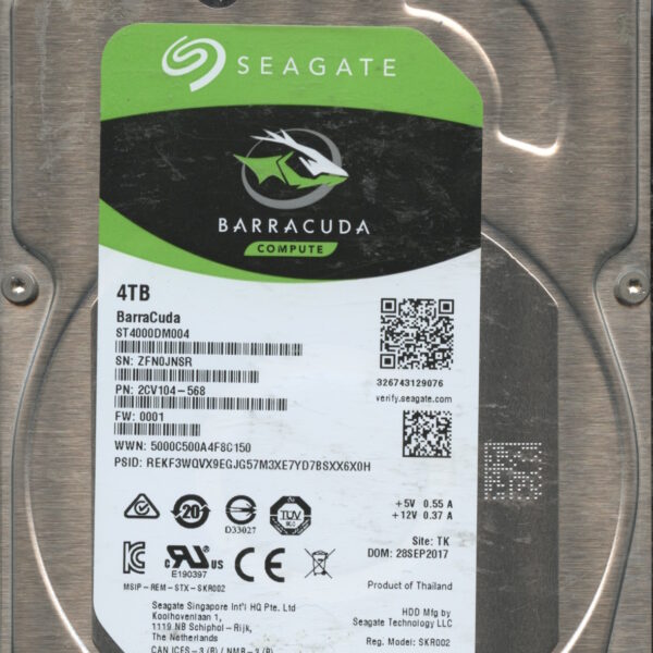 ST4000DM004 2CV104-568 0001 ZFN0J 4TB HDD