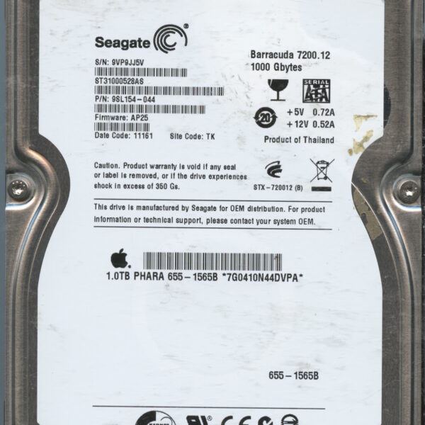 ST31000528AS 9SL154-044 AP25 9VP9J 1TB HDD