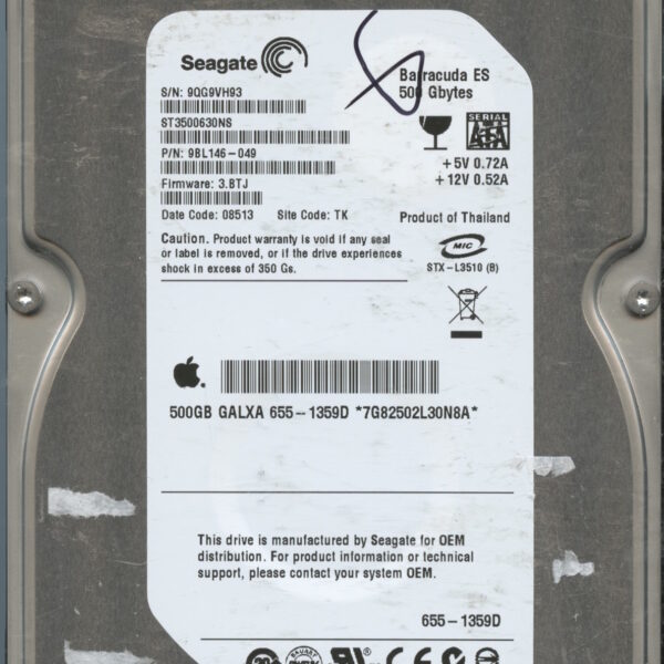 ST3500630NS 9BL146-049 3.BTJ 9QG9V 500GB HDD