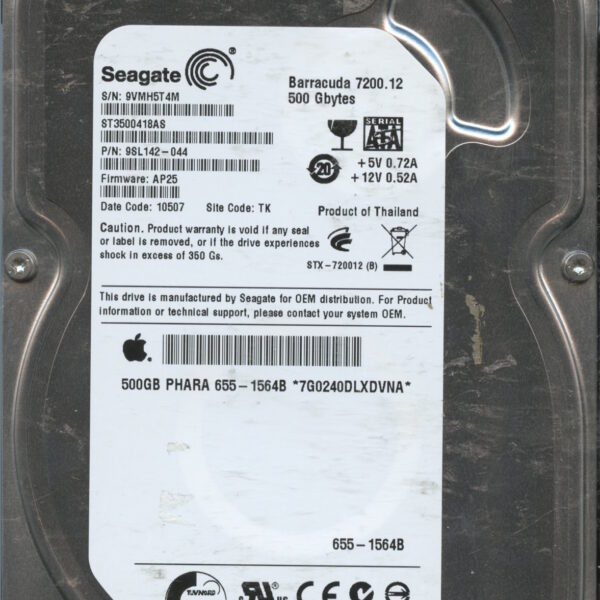 ST3500418AS 9SL142-044 AP25 9VMH5 500GB HDD