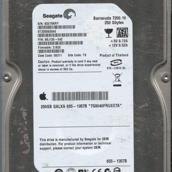 ST3250820AS 9BJ13E-042 3.BQE 9QE78 250GB HDD