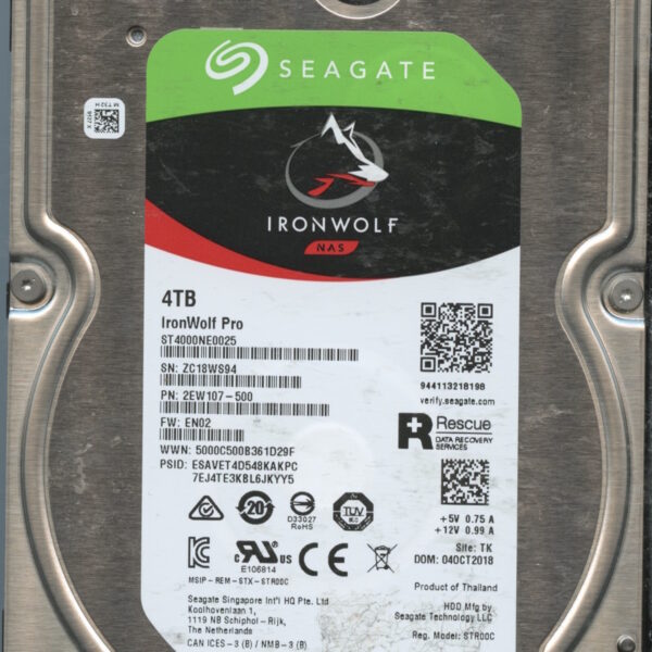 ST4000NE0025 2EW107-500 EN02 ZC18W 4TB HDD