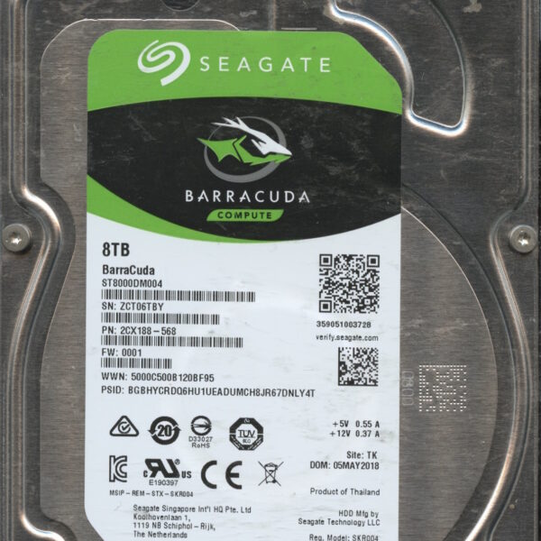 ST8000DM004 2CX188-568 0001 ZCT06 8TB HDD