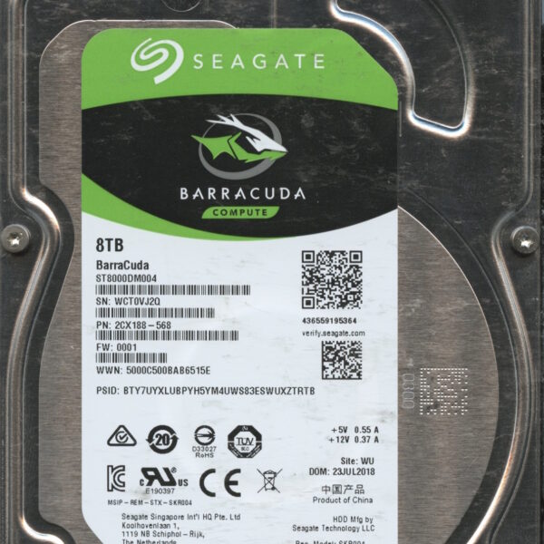 ST8000DM004 1F2168-568 0001 WCT0V 8TB HDD