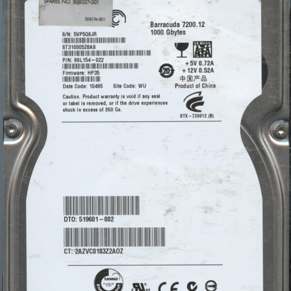 ST31000528AS 9SL154-022 0001 5VP5Q 1TB HDD