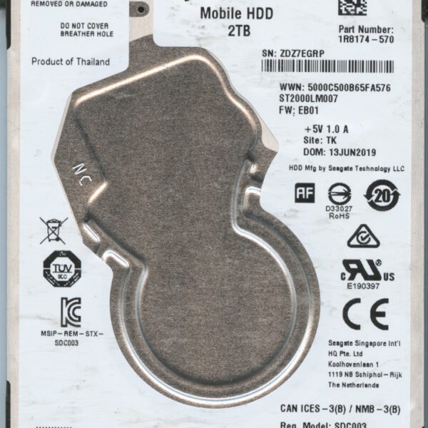 ST2000LM007 1R8174-570 EB01 SEAGATE 2TB HDD