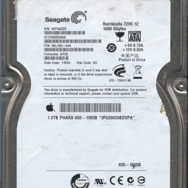 SEAGATE ST31000528AS AP25 9SL154-044 1TB HDD