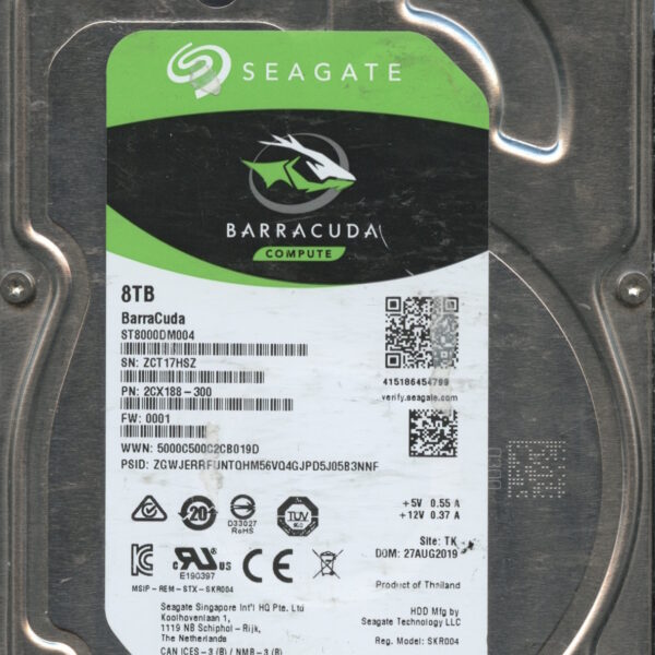 SEAGATE ST8000DM004 0001 2CX188-300 8TB HDD