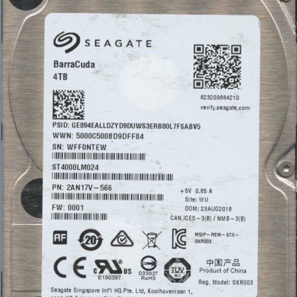 SEAGATE ST4000LM024 0001 2AN17V-566 4TB HDD