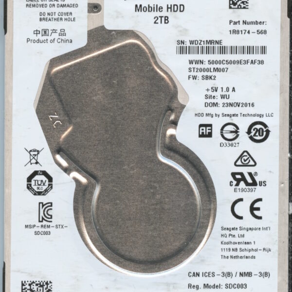 SEAGATE ST2000LM007 1R8174-568 SBK2 5TB HDD