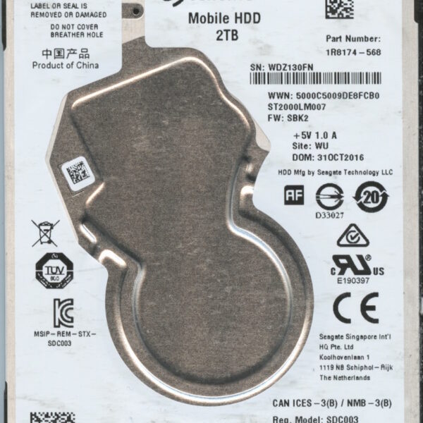 SEAGATE ST2000LM007 1R8174-568 SBK2 2TB HDD