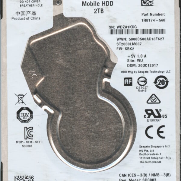 SEAGATE ST2000LM007 1R8174-568 SBK2 2TB HDD