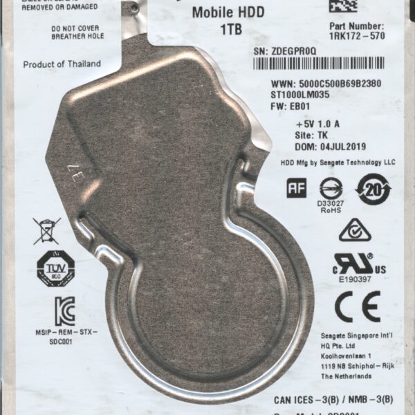 SEAGATE ST1000LM035 1RK172-570 EB01 1TB HDD