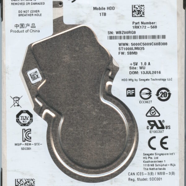 SEAGATE ST1000LM035 1RK172-568 SBM3 1TB HDD