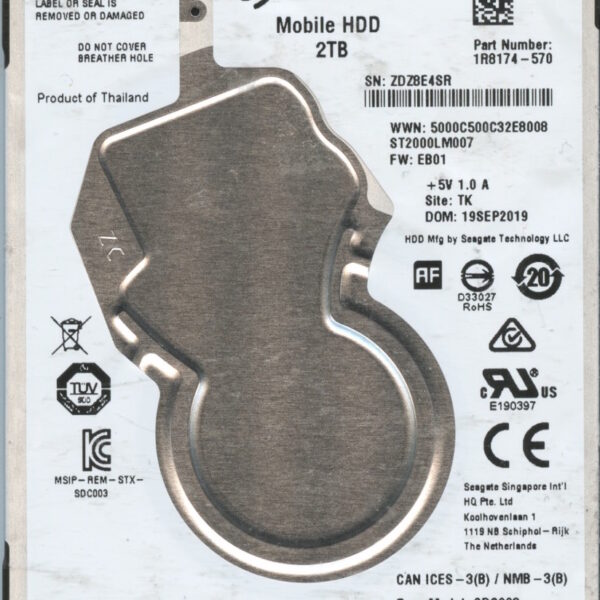 SEAGATE ST2000LM007 1R8174-570 EB01 2TB HDD