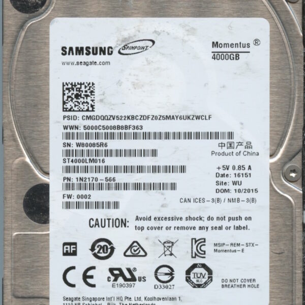 ST4000LM016 1N2170-566 0002 4TB HDD