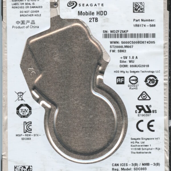 ST2000LM007 1R8174-568 SBK2 2TB HDD