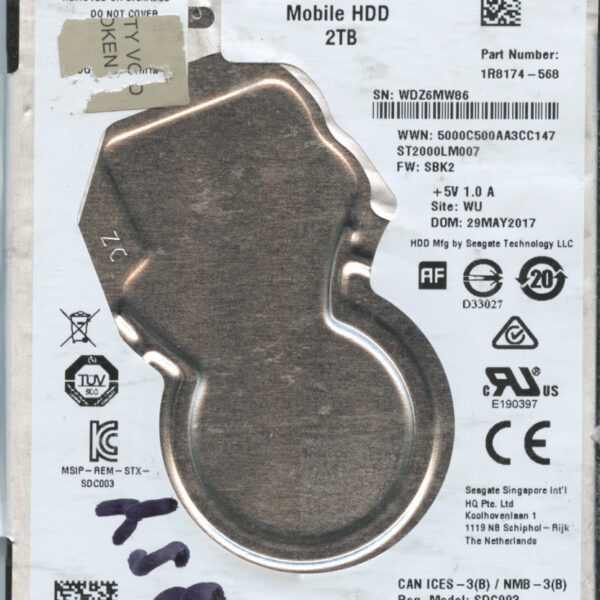 ST2000LM007 1R8174-568 SBK2 2TB HDD