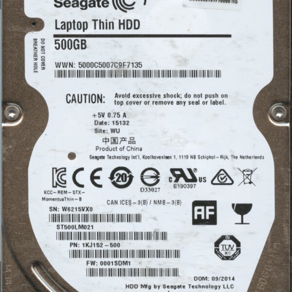 ST500LM021 1KJ152-500 0001SDM1 500GB HDD