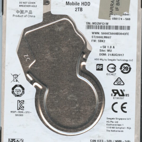 ST2000LM007 1R8174-568 SBK2 2TB HDD