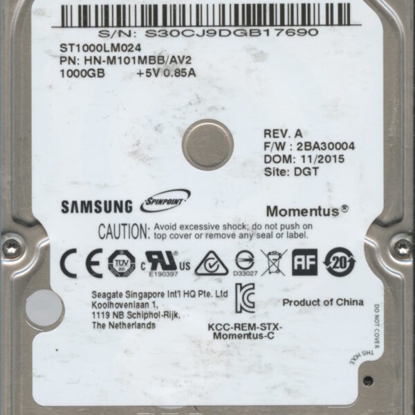 ST1000LM024 HN-M101MBB:AV2 F1983-G94A-AF9AG 1TB HDD