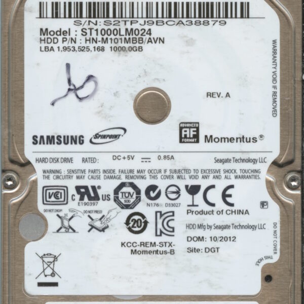 ST1000LM024 HN-M101MBB:AVN E0763-G14A-A2166 1TB HDD