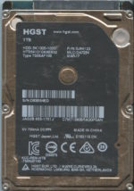 HGST HTS541010A9E632 0J44123 DA7254 CHINA 03/17 1TB HDD