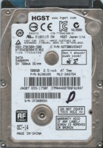 HGST HTS545050A7E362 0J38105 DA5754 CHINA 10/14 500GB HDD