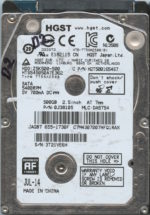 HGST HTS545050A7E362 0J38105 DA5754 CHINA 07/14 500GB HDD