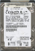 HTS721010G9AT00 0A25015 DA1344 THAILAND 10/06 100GB HDD