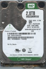 WESTERN DIGITAL WD20NMVW-11A3S3 WX91A 02/15 2TB HDD