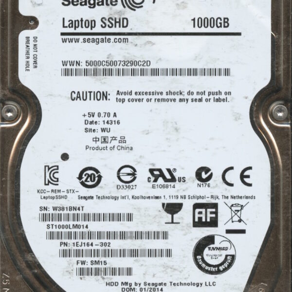 SEAGATE ST1000LM014 1EJ164-302 SM15 1TB HDD