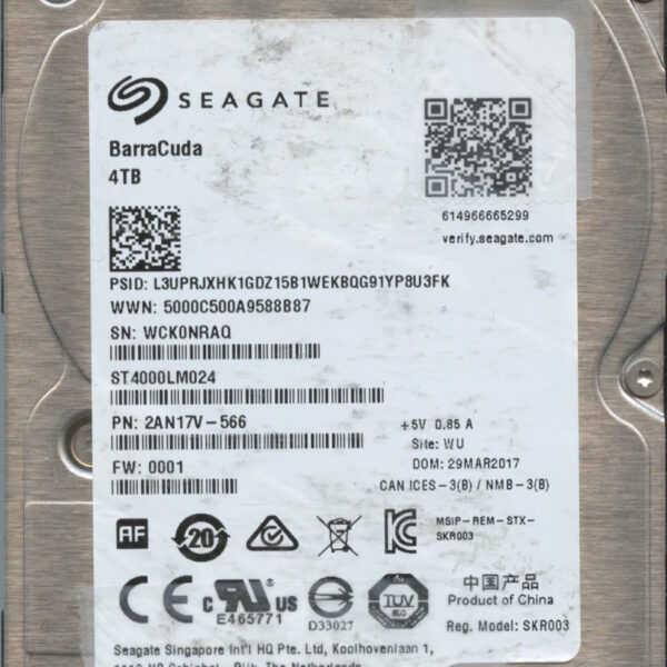 SEAGATE ST4000LM024 2AN17V-566 0001 4TB HDD