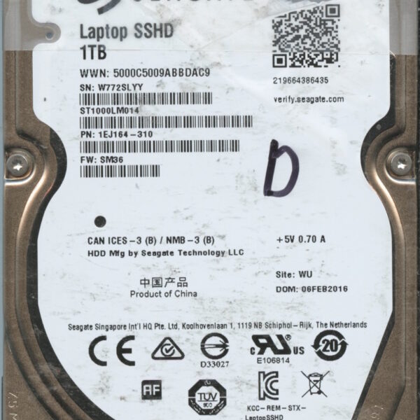 SEAGATE ST1000LM014 1EJ164-310 SM36 1TB HDD